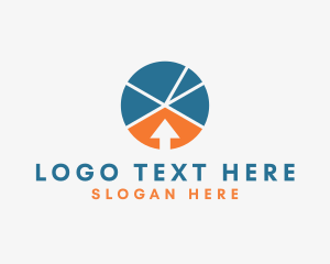 Logistics - Marketing Chart Arrow logo design