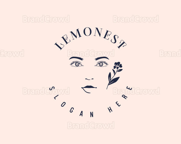 Floral Beauty Face Logo