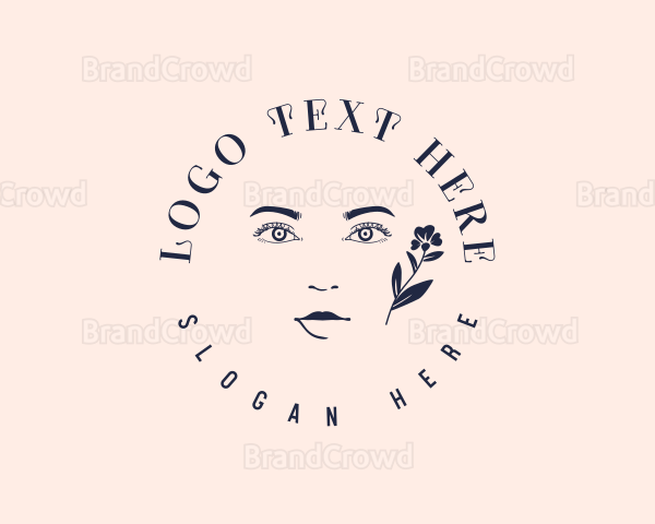 Floral Beauty Face Logo