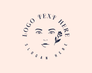 Beautician - Floral Beauty Face logo design