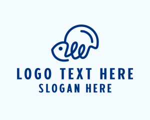 Seafood Restuarant - Fishing Line Fish logo design