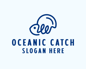 Fish - Fishing Line Fish logo design