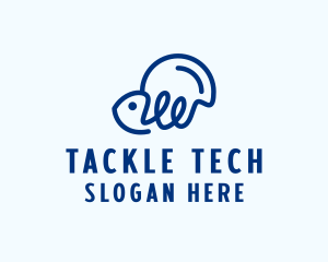 Tackle - Fishing Line Fish logo design