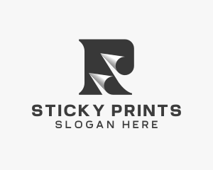 Sticker - Sticker Printing Business Letter R logo design