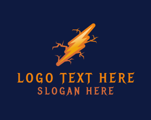 Logistic - Electric Thunder Bolt logo design