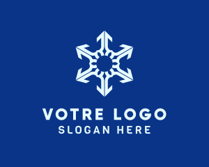 White Winter Snowflake  Logo