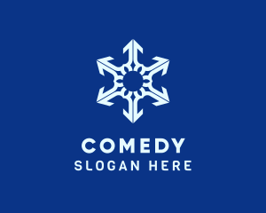 White Winter Snowflake  Logo