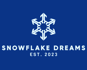 Winter - White Winter Snowflake logo design