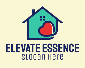Nursing Home - Cute Heart Housing logo design