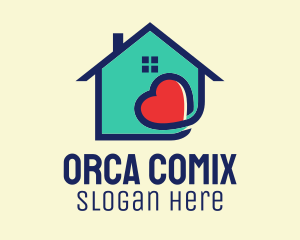 Aged Care - Cute Heart Housing logo design