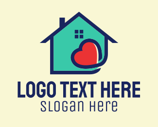 Cute Heart Housing Logo