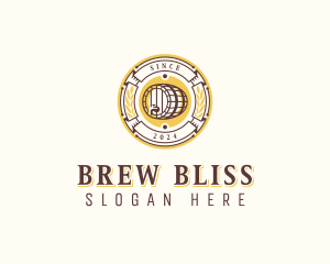 Brewery Beer Barrel logo design