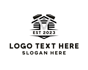 Cabin - Hammer Cabin House logo design