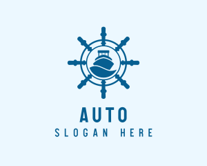 Steering Wheel Maritime Sail Logo