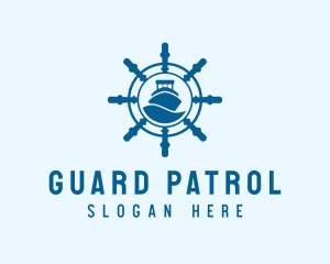 Patrol - Steering Wheel Maritime Sail logo design
