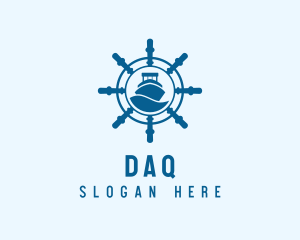 Speedboat - Steering Wheel Maritime Sail logo design