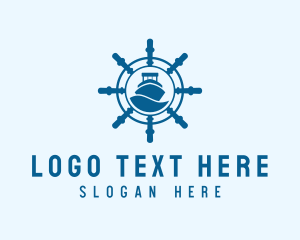 Steering Wheel Maritime Sail Logo