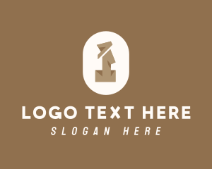 Hulu - Brown Ethnic Letter I logo design