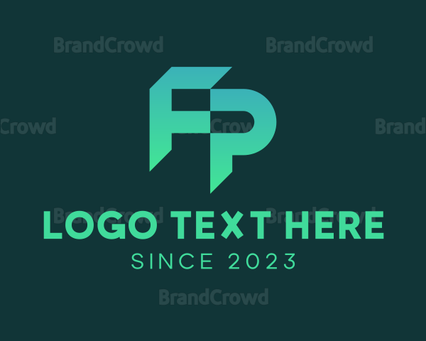 Modern Professional Letter FP Company Logo