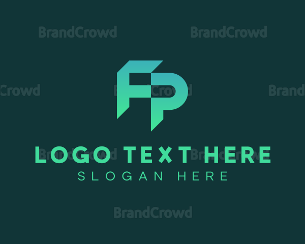 Modern Professional Letter FP Company Logo