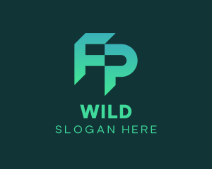 Modern Professional Letter FP Company Logo
