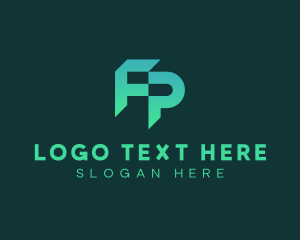 Media Company - Modern Professional Letter FP Company logo design