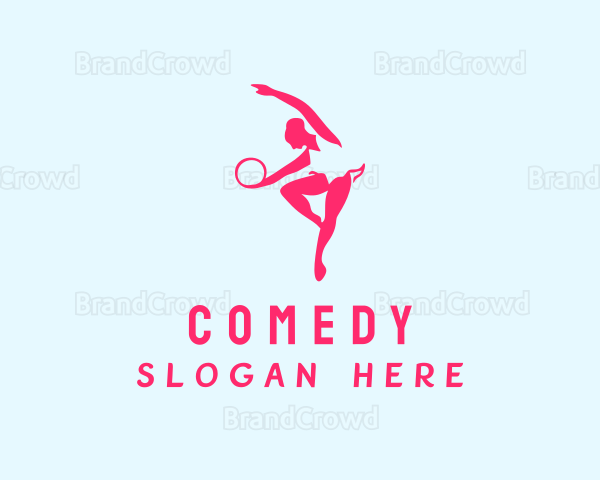 Woman Aerial Gymnast Logo