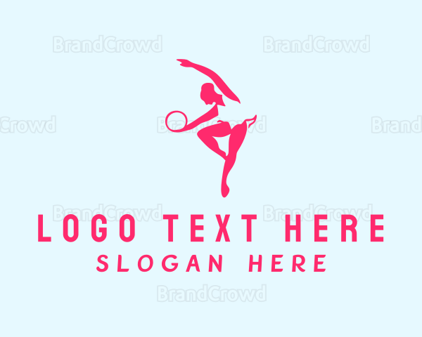 Woman Aerial Gymnast Logo