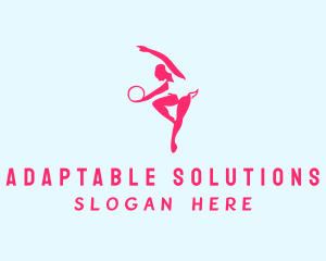 Woman Aerial Gymnast  logo design