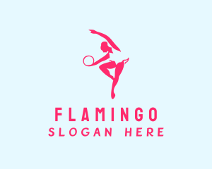 Dance Studio - Woman Aerial Gymnast logo design