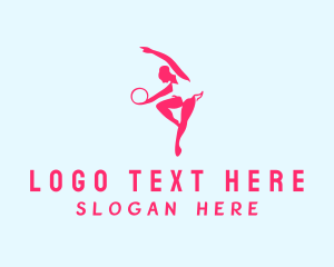 Woman Aerial Gymnast  Logo