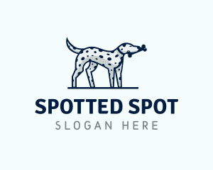 Dalmatian - Dalmatian Dog Pet Bone logo design