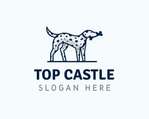 Groomer - Dalmatian Dog Pet Bone logo design