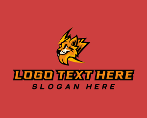 Cat - Lightning Tiger Gaming logo design