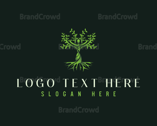 Eco Woman Tree Logo