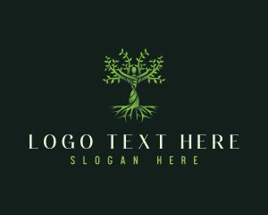 Relax - Eco Woman Tree logo design