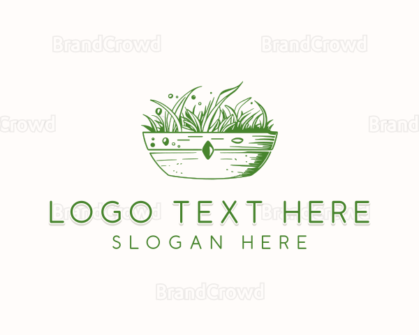 Grass Lawn Gardening Logo