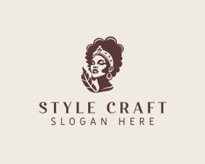 Woman Hair Styling Salon logo design