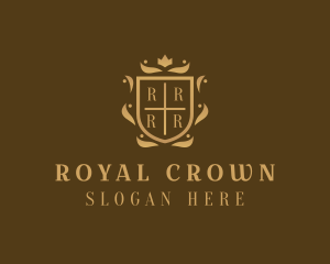 Shield Royal Wreath logo design