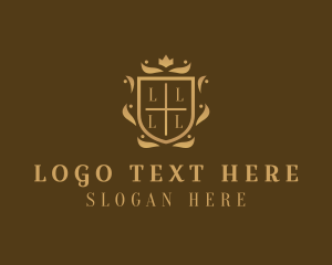 Learning Center - Shield Royal Wreath logo design