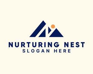 Mountain Peak Letter N logo design