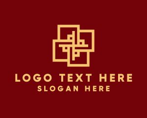 Textile - Oriental Tile Pattern logo design
