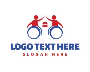 Wheelchair Home Person Logo