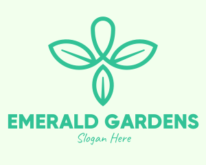 Green Organic Leaves logo design