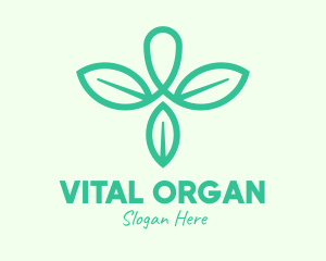 Green Organic Leaves logo design