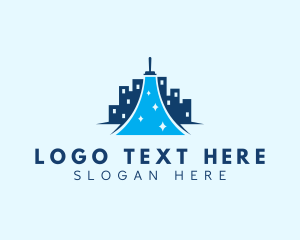 Cityscape - City Building Wiper Cleaning logo design