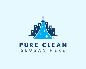 City Building Wiper Cleaning  logo design