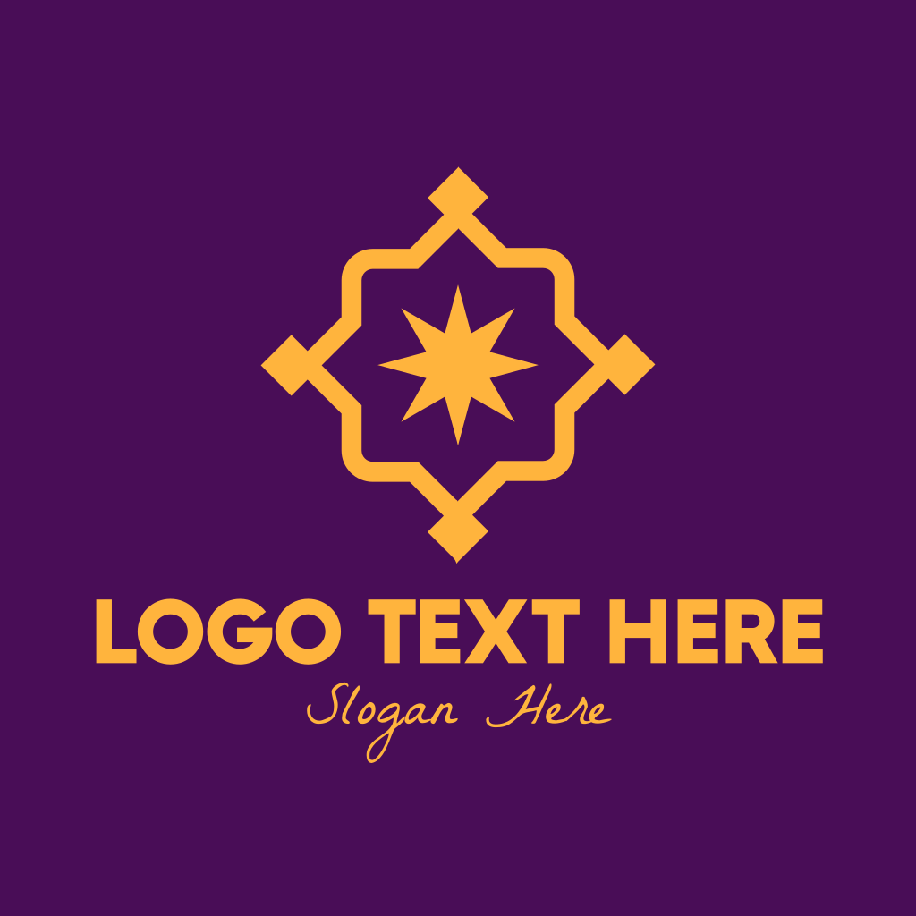 Golden Elegant Arabic Pattern Logo | BrandCrowd Logo Maker