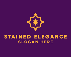 Golden Elegant Arabic Pattern logo design