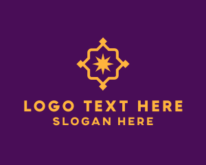 Lux - Golden Elegant Arabic Pattern logo design